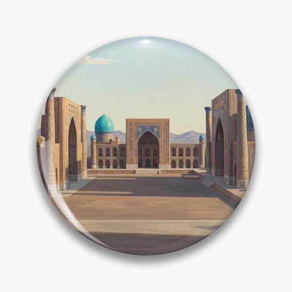 Item preview, Samarkand Uzbekistan Vintage Travel Poster – Registan Square & Silk Road Art designed and sold by Bomax121.