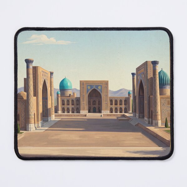Item preview, Samarkand Uzbekistan Vintage Travel Poster – Registan Square & Silk Road Art designed and sold by Bomax121.