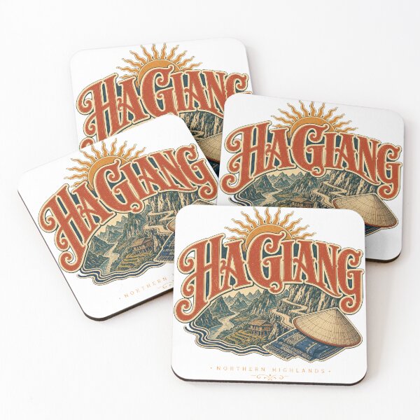 Item preview, Ha Giang Vietnam Vintage Type Emblem Travel Art designed and sold by VisualArtsOasis.