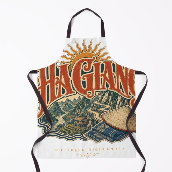 Item preview, Ha Giang Vietnam Vintage Type Emblem Travel Art designed and sold by VisualArtsOasis.