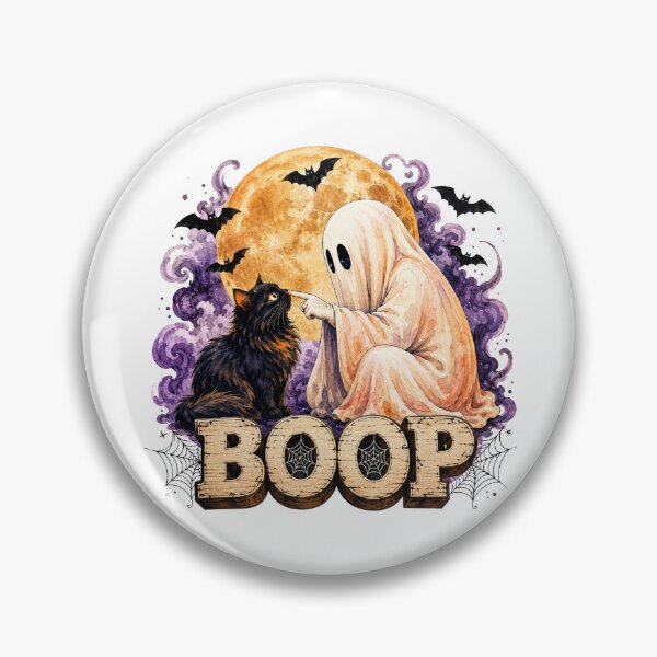 Item preview, Ghost Boop Halloween  Black Cat Spooky Vibes gift designed and sold by Amzkao.