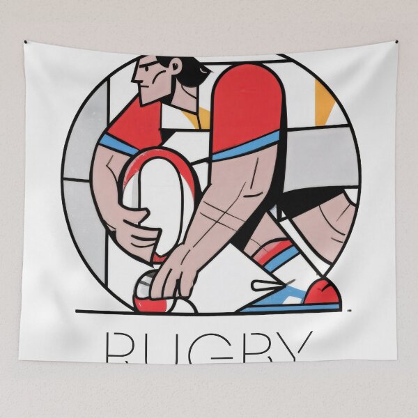 Item preview, Sticker - Decal - Dynamic Rugby Motion designed and sold by ForeverPrintsOK.