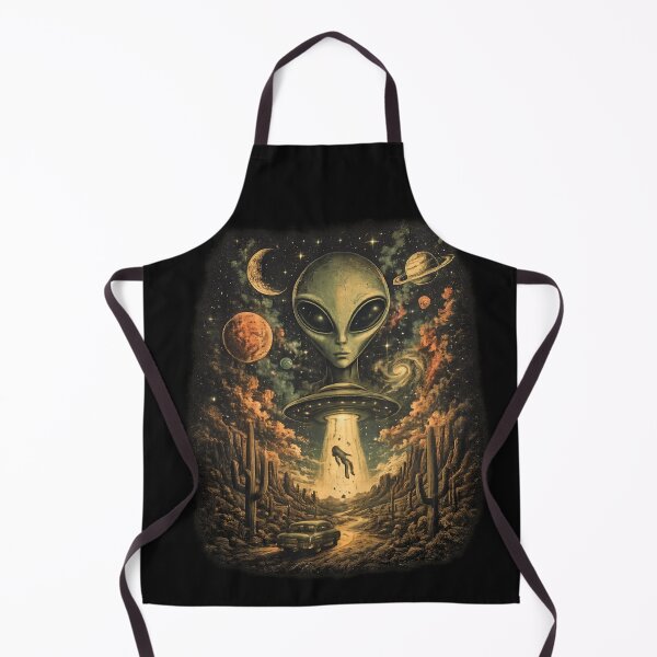 Item preview, Retro Alien UFO Abduction in Desert | Vintage Sci-Fi Space Art designed and sold by Gbriel3.