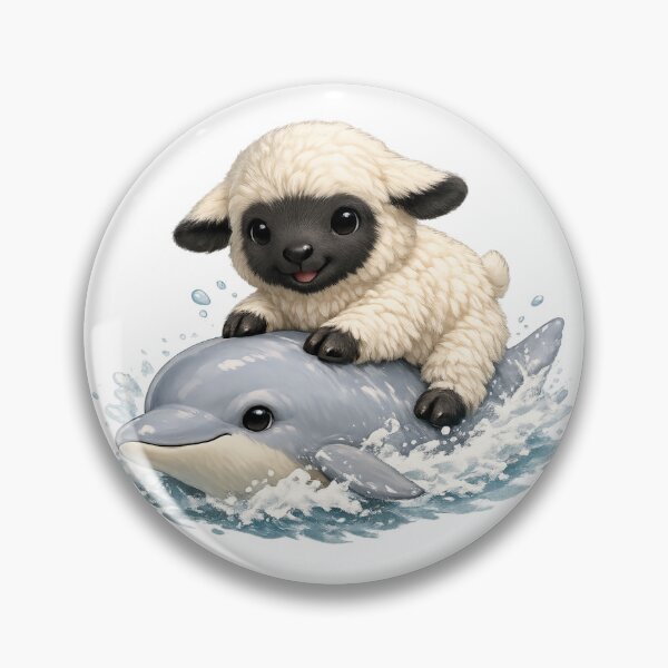 Item preview, Baby Lamb with Sea creatures_Dolphin designed and sold by CottonLamb.