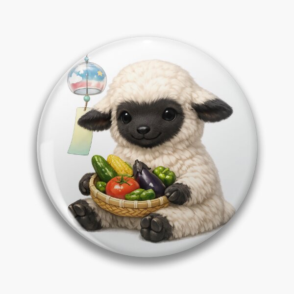 Item preview, Baby Lamb with Japanese summer_summer vegetables designed and sold by CottonLamb.