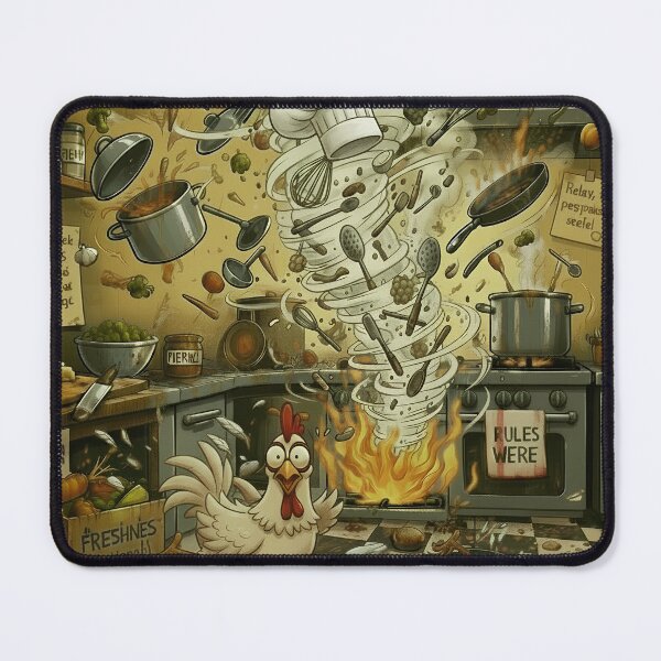 Item preview, Kitchen Behind the Scenes - Funny Kitchen Tornado Illustration designed and sold by The store under the battleship :).