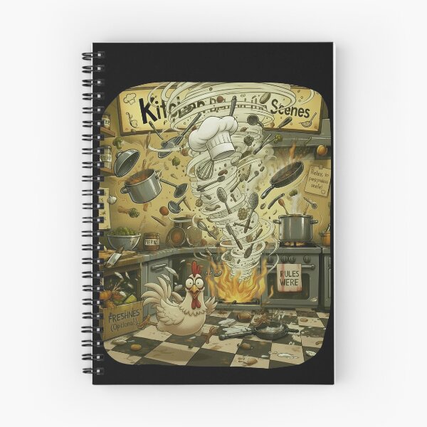 Item preview, Kitchen Behind the Scenes - Funny Kitchen Tornado Illustration designed and sold by The store under the battleship :).