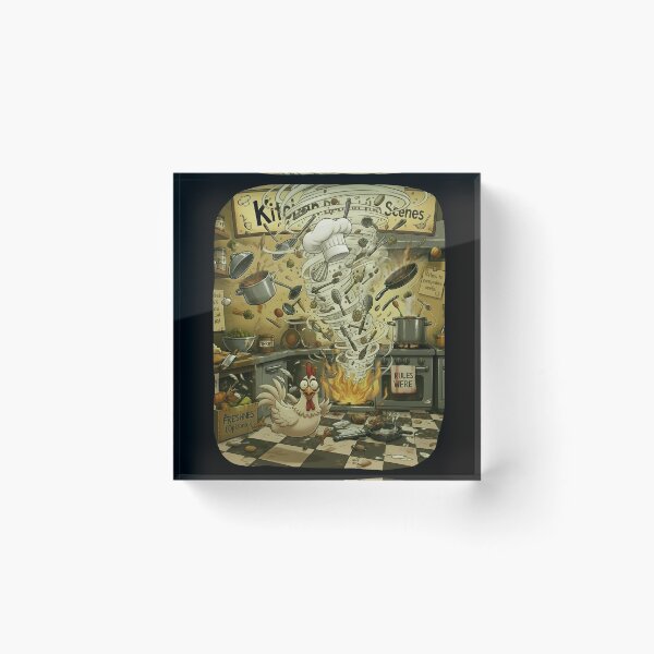 Item preview, Kitchen Behind the Scenes - Funny Kitchen Tornado Illustration designed and sold by The store under the battleship :).