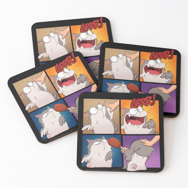Item preview, Funny Grumpy Cat Food Bribe 4 Panel Comic designed and sold by Vermanartist.