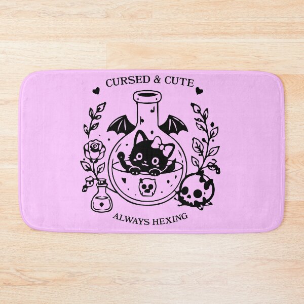 Item preview, Cursed & Cute Always Hexing | Pastel Goth Witch Cat | Kawaii Gothic Art designed and sold by gothattic.