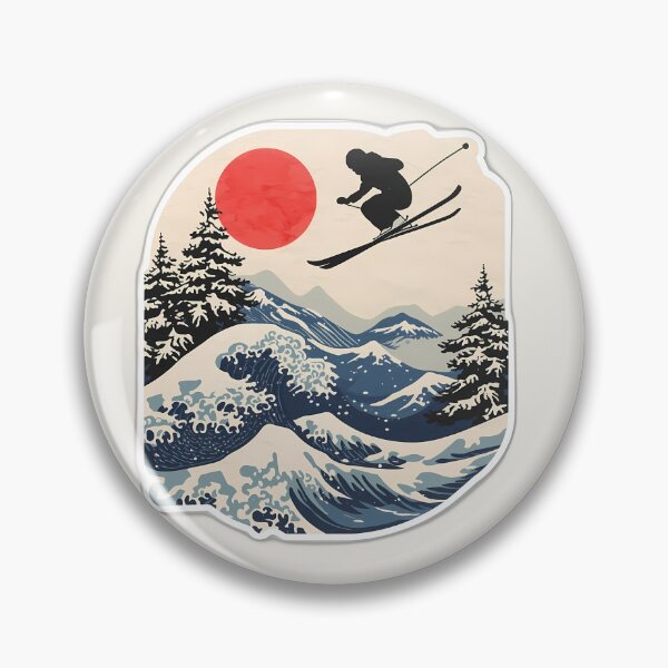 Item preview, Japan Skiing Ukiyo-e Great Wave Skier Vintage Art designed and sold by Swizzy2vore.