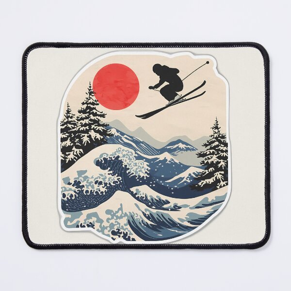 Item preview, Japan Skiing Ukiyo-e Great Wave Skier Vintage Art designed and sold by Swizzy2vore.