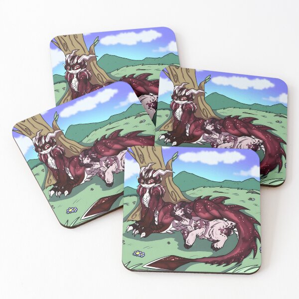 Item preview, Quiet Afternoon with the Crimson Dragon Family designed and sold by lestergrunlings.