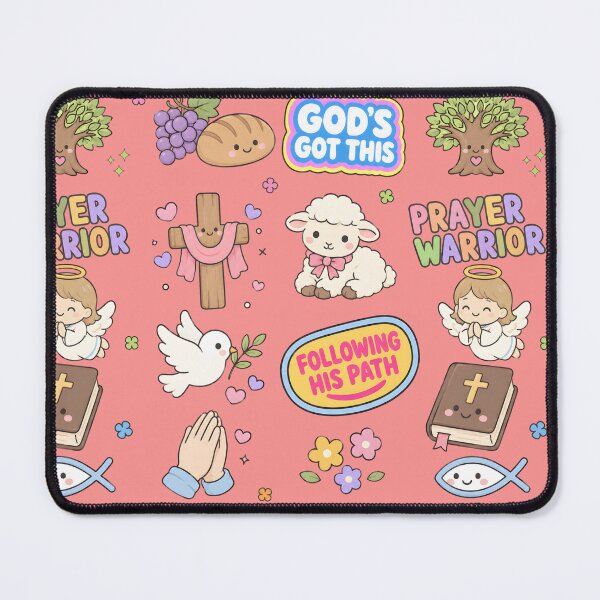 Item preview, Christianity Cute Collage Pastel Seamless Pattern designed and sold by HowToCanadian.