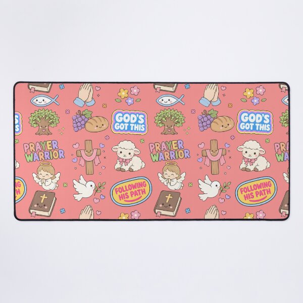 Item preview, Christianity Cute Collage Pastel Seamless Pattern designed and sold by HowToCanadian.