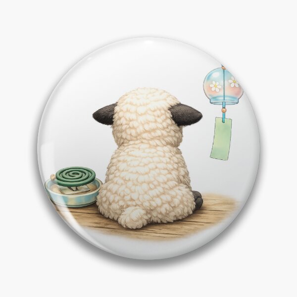 Item preview, Baby Lamb with Japanese Summer_Mosquito coils and wind chimes designed and sold by CottonLamb.