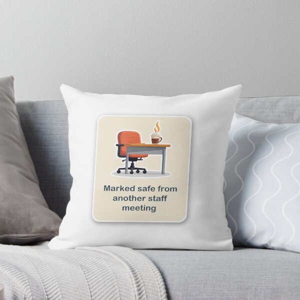 Item preview, Marked safe from another staff meeting — Teacher humor Sticker designed and sold by Emma's Studio.