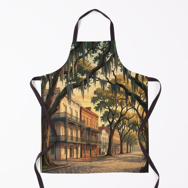 Item preview, Savannah Georgia Vintage Travel Poster – Historic District & Spanish Moss Art designed and sold by Bomax121.