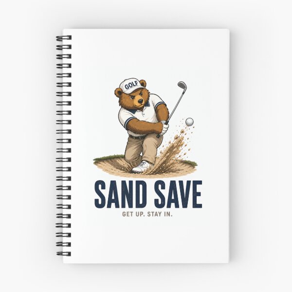 Item preview, Sand Save Bear Premium Golf Mascot Design designed and sold by SILENT JAPAN.