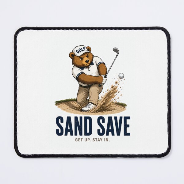 Item preview, Sand Save Bear Premium Golf Mascot Design designed and sold by SILENT JAPAN.