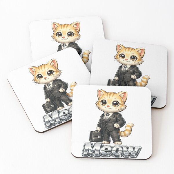 Item preview, Business Cat CEO Meow Chrome Design designed and sold by WearTheVibe Store.