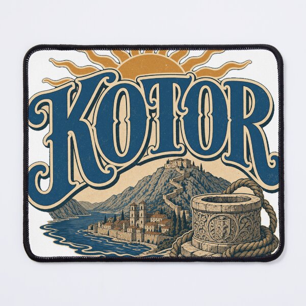 Item preview, Kotor Montenegro Classic Hand Drawn Travel Emblem designed and sold by VisualArtsOasis.
