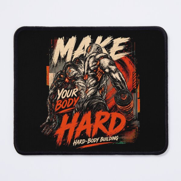 Item preview, Make Your Body Hard Biomechanical Muscular Gym Workout Motivation designed and sold by Vermanartist.