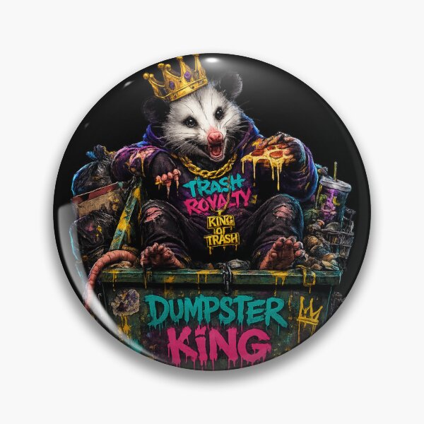 Item preview, Dumpster King Opossum – Trash Royalty Funny Garbage King Street Art T-Shirt designed and sold by NAJURE.