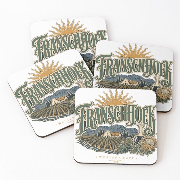 Item preview, Franschhoek South Africa Vintage Signwriting Travel Design designed and sold by VisualArtsOasis.