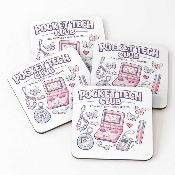 Item preview, Pocket Tech Club Pink Y2K Starter Pack designed and sold by Doodle Souq.