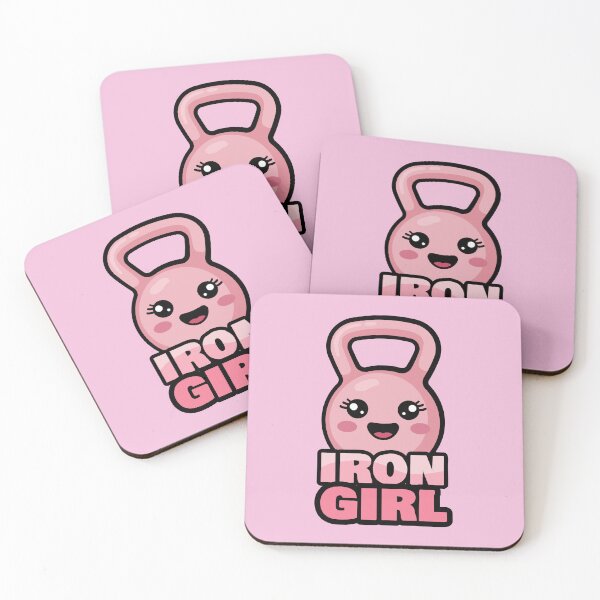 Item preview, Iron Girl Kawaii Kettlebell Fitness Workout Gym Gift designed and sold by chaaval.