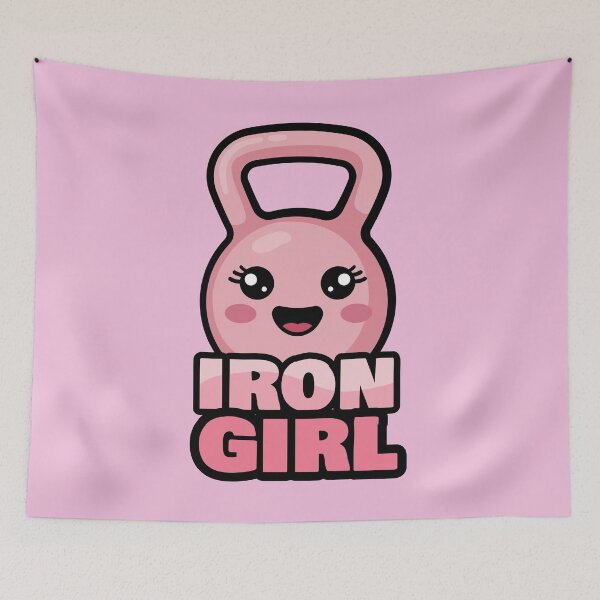 Item preview, Iron Girl Kawaii Kettlebell Fitness Workout Gym Gift designed and sold by chaaval.
