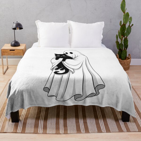 Item preview, Halloween sheet Ghost Black Cat Spooky treat gift designed and sold by Amzkao.