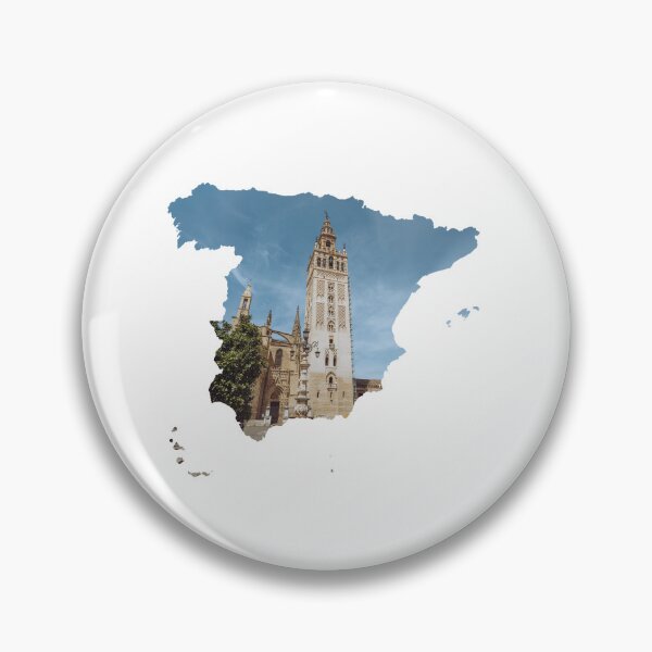 Item preview, Spain Map La Giralda Seville Tower Silhouette V1 designed and sold by Maroan93.