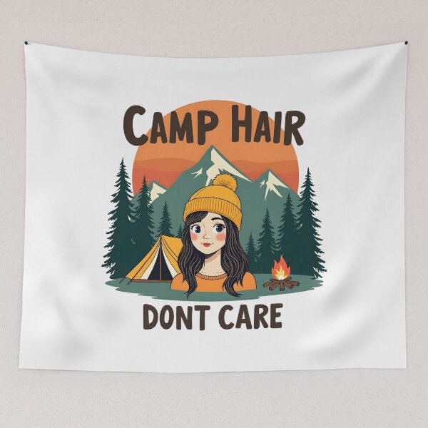 Item preview, Camp Hair, Don't Care designed and sold by SafariCreativeD.