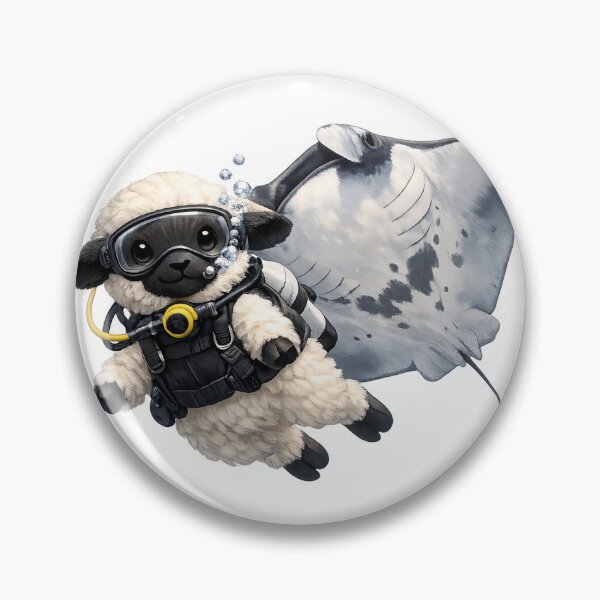 Item preview, Baby Lamb with Sea creatures_Manta designed and sold by CottonLamb.