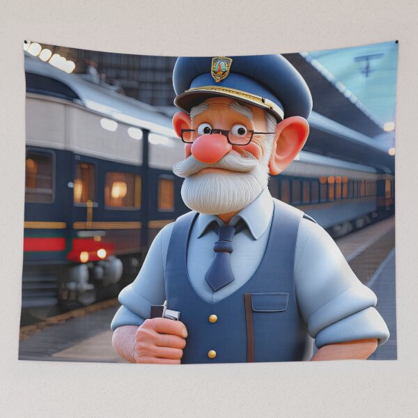 Item preview, Old Fart as a Station Porter designed and sold by Colin Bentham.