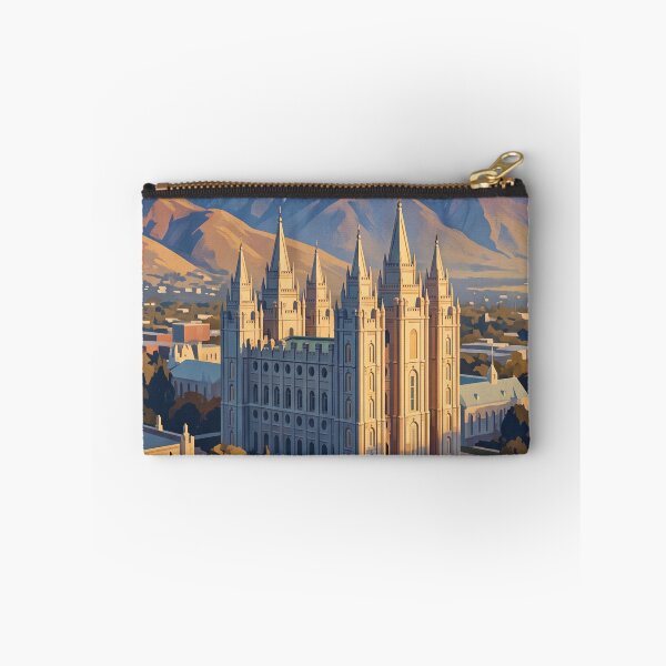 Item preview, Salt Lake City Utah Vintage Travel Poster – Salt Lake Temple & Wasatch Mountains Art designed and sold by Bomax121.