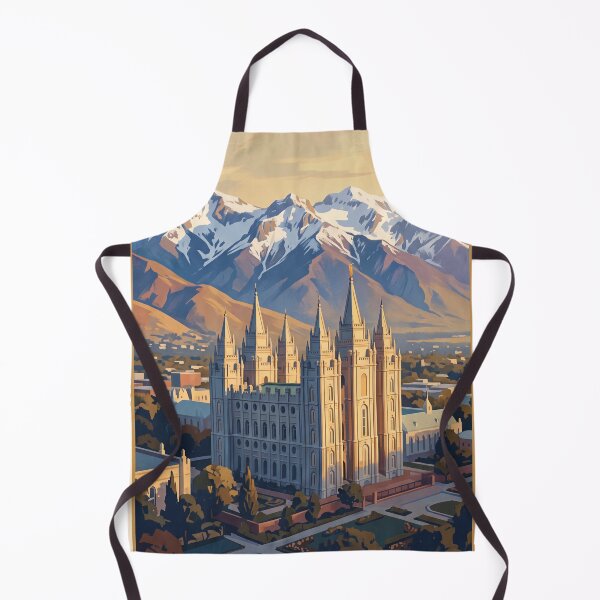 Item preview, Salt Lake City Utah Vintage Travel Poster – Salt Lake Temple & Wasatch Mountains Art designed and sold by Bomax121.