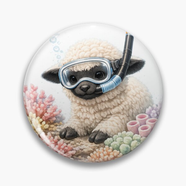 Item preview, Baby Lamb with Sea creatures_Coral designed and sold by CottonLamb.