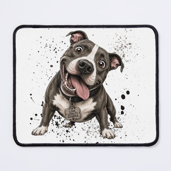 Item preview, Pit Bull Love, Loyalty and Zoomies designed and sold by Fat Mustache Designs.