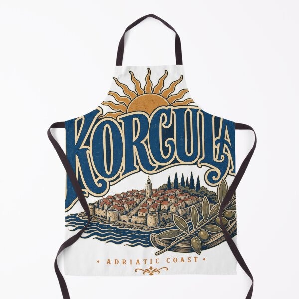 Item preview, Korcula Croatia Retro Hand Drawn Sign Lettering designed and sold by VisualArtsOasis.