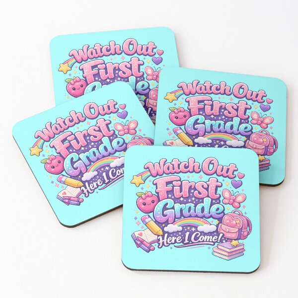 Item preview, Watch Out First Grade Here I Come – Kawaii Pastel Girls Back to School Gift  designed and sold by Artycom.