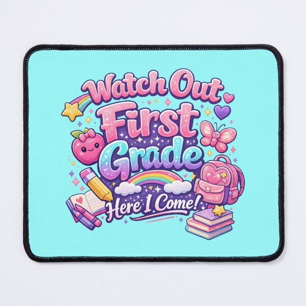 Item preview, Watch Out First Grade Here I Come – Kawaii Pastel Girls Back to School Gift designed and sold by Artycom.