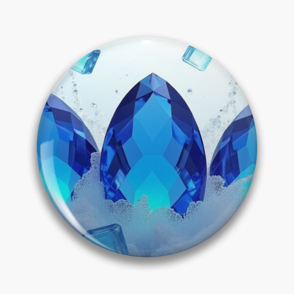 Item preview, Blue Crystal Gemstones with Floating Glass Cubes. designed and sold by fbtrisha.