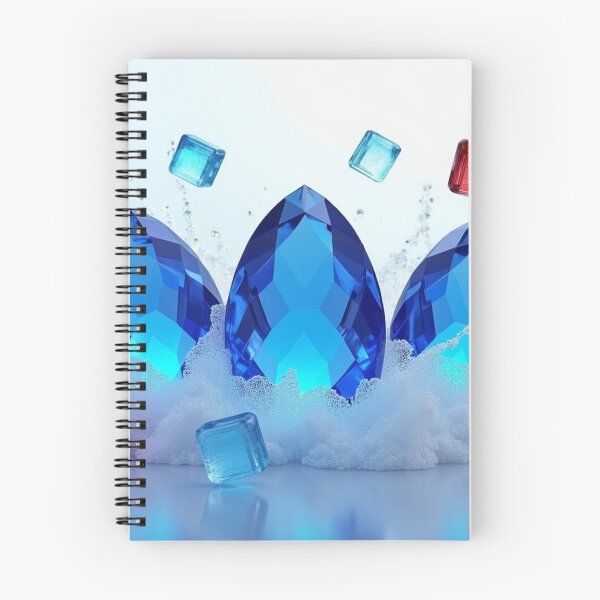 Item preview, Blue Crystal Gemstones with Floating Glass Cubes. designed and sold by fbtrisha.