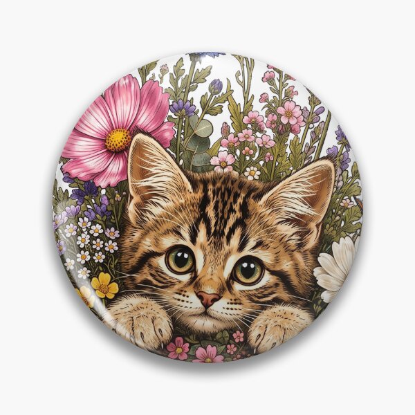Item preview, Cat Flower Floral Cute Cat Flower designed and sold by hemagamo.