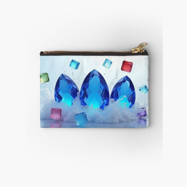Item preview, Blue Crystal Gemstones with Floating Glass Cubes. designed and sold by fbtrisha.