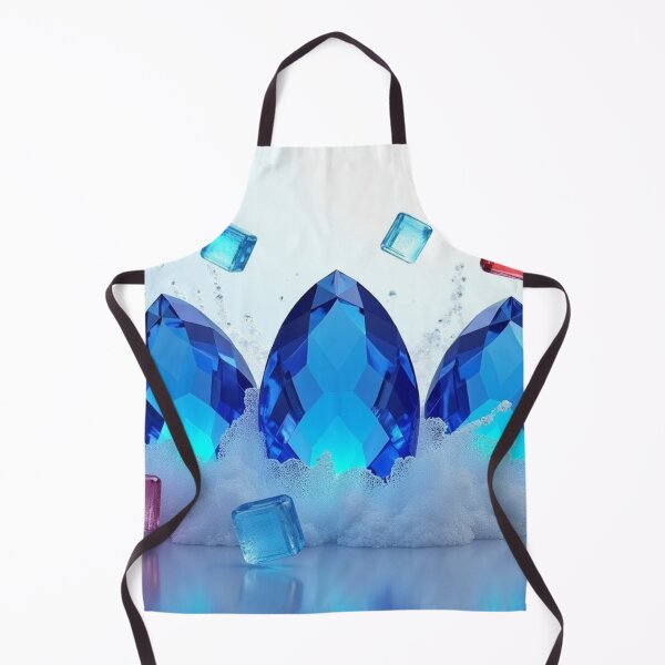 Item preview, Blue Crystal Gemstones with Floating Glass Cubes. designed and sold by fbtrisha.