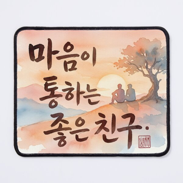 Item preview, Korean Calligraphy Art of True Friendship at Sunset designed and sold by K-Brush.